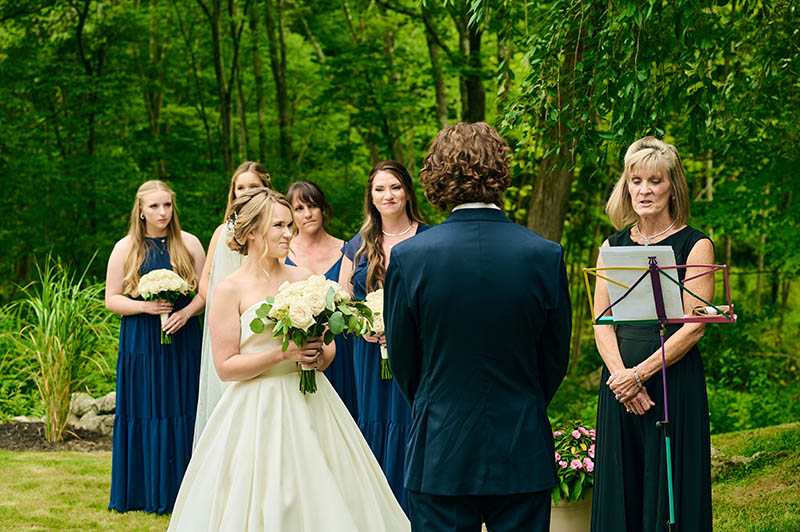 Elegant backyard wedding ceremony