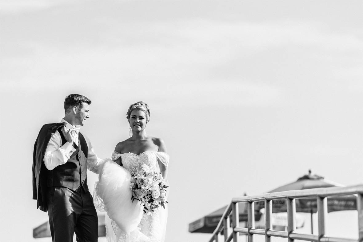 Coney Island wedding portrait