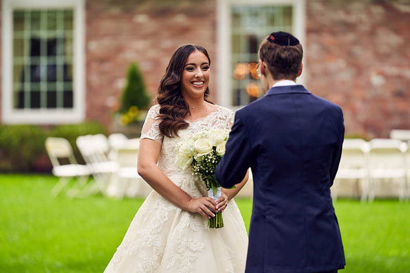 Orthodox Jewish wedding first look