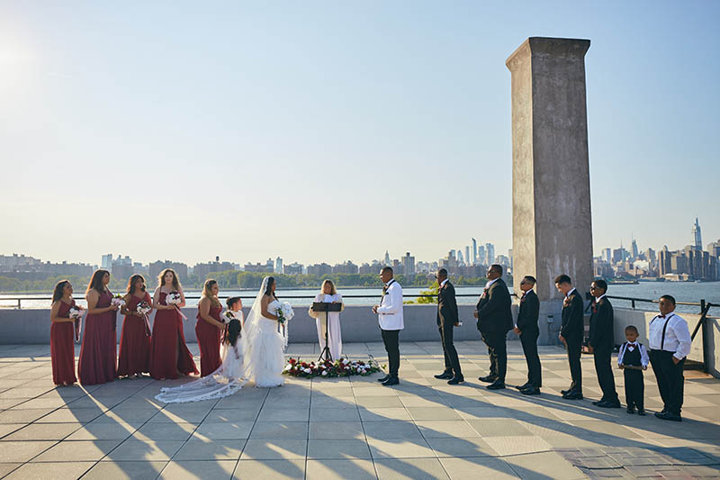 NYC skyline wedding ceremony location