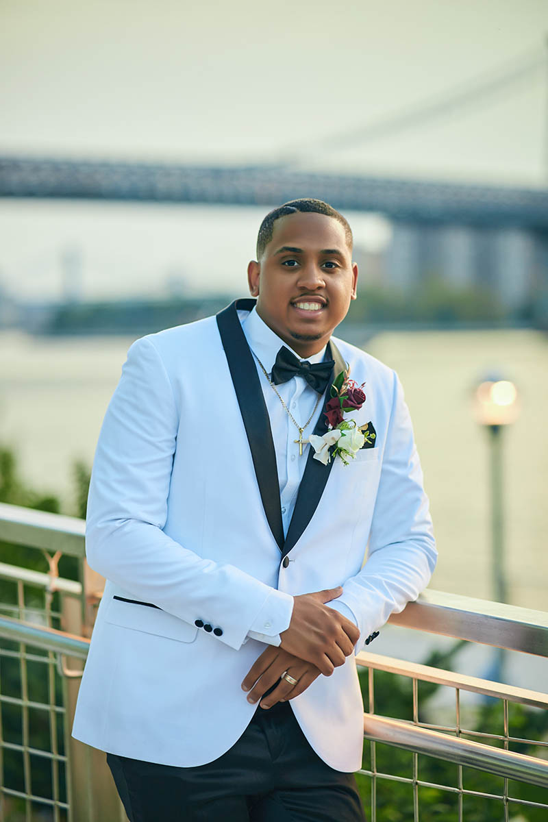 African America groom portrait
