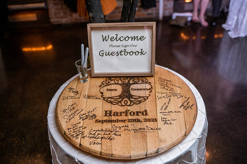 Custom wooden guest book