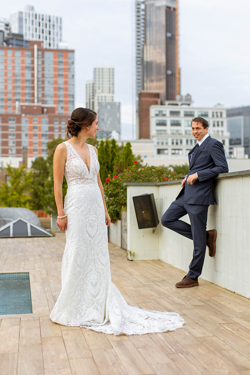 Brooklyn rooftop wedding photos
