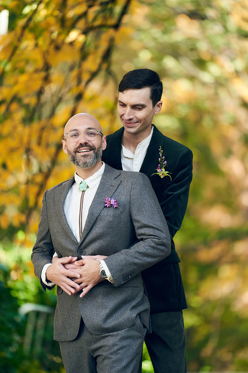 Gay wedding portrait
