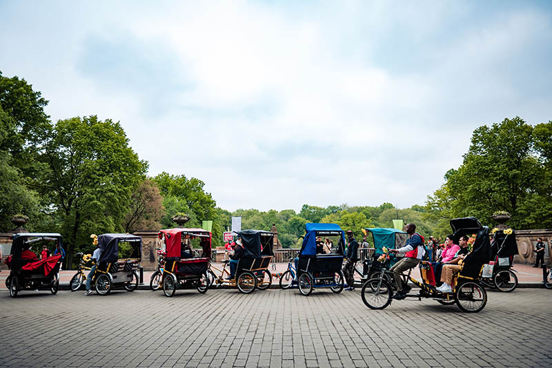 Bicycle riders in Central Park