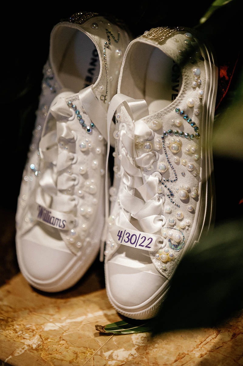 Custom brides wedding shoes