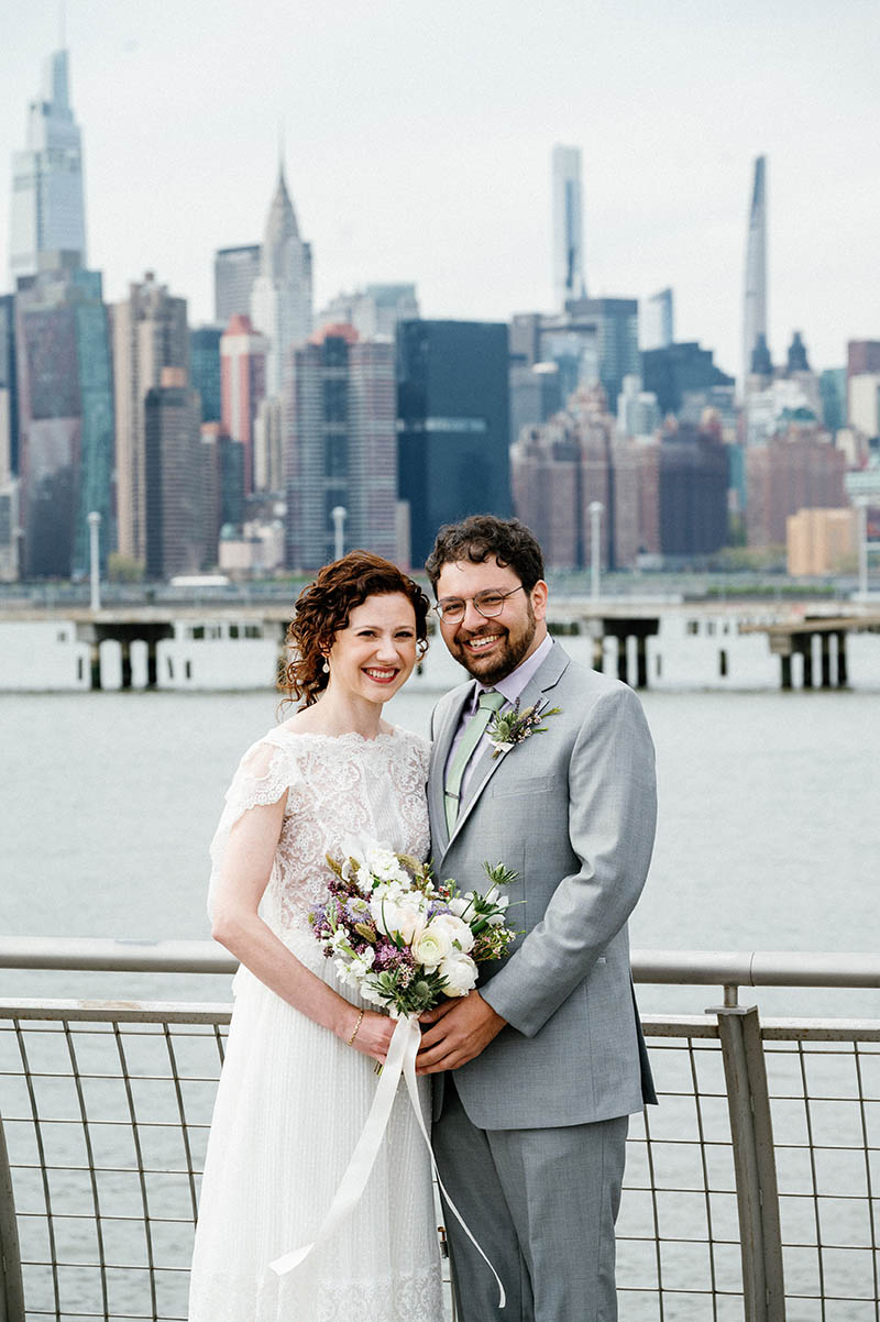 Wedding photography with NYC skyline view