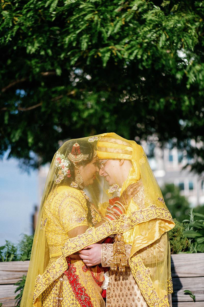 Indian bride and groom portrait