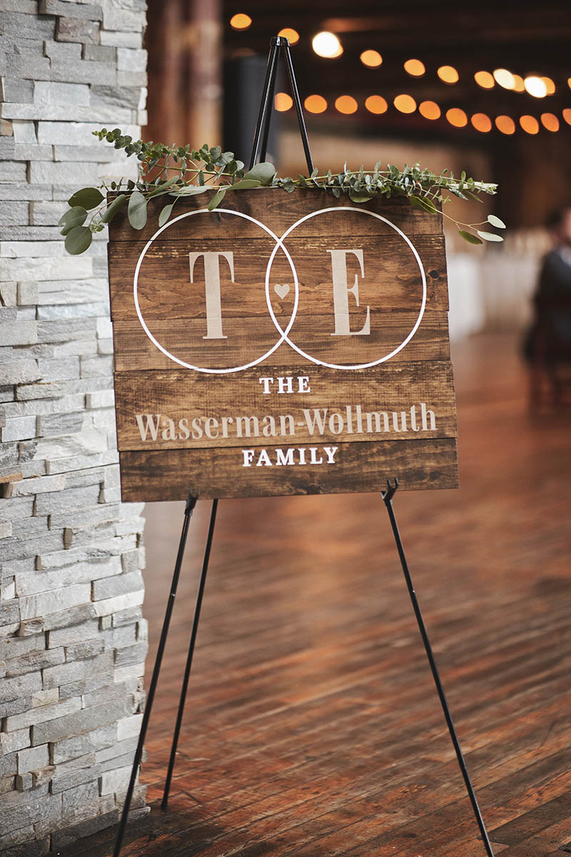 Custom wooden wedding sign