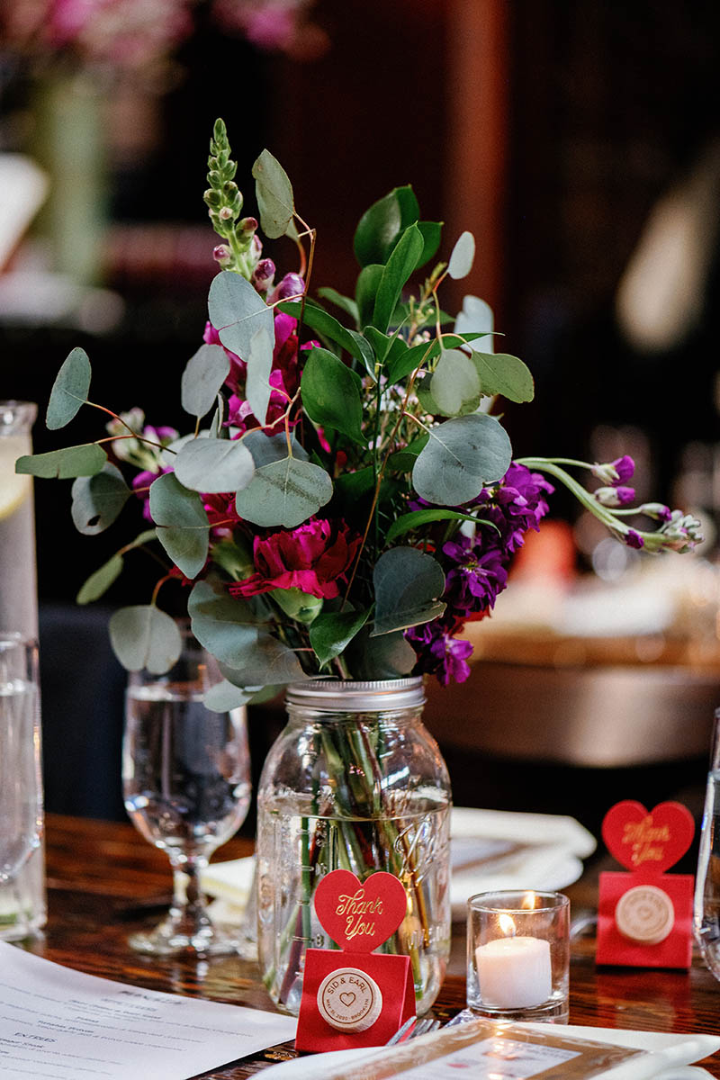 Wedding table flower centerpiece