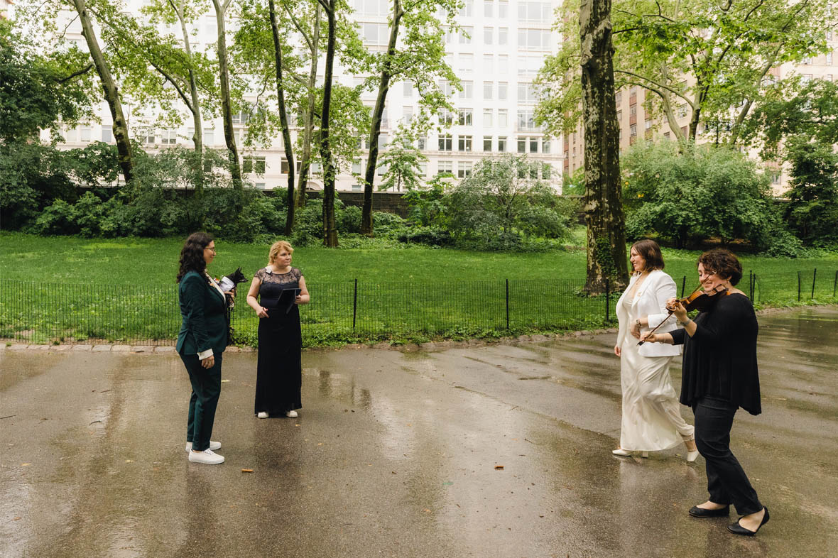 Central Park elopement ceremony