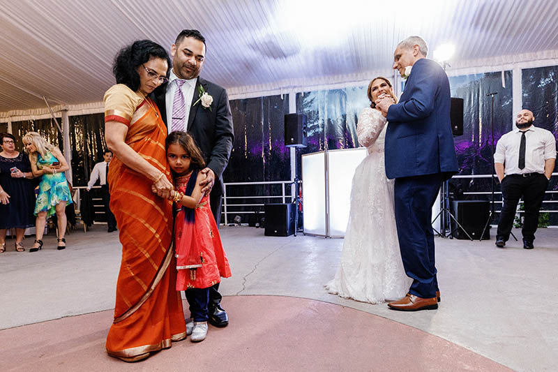 Mother son and father daughter wedding dance