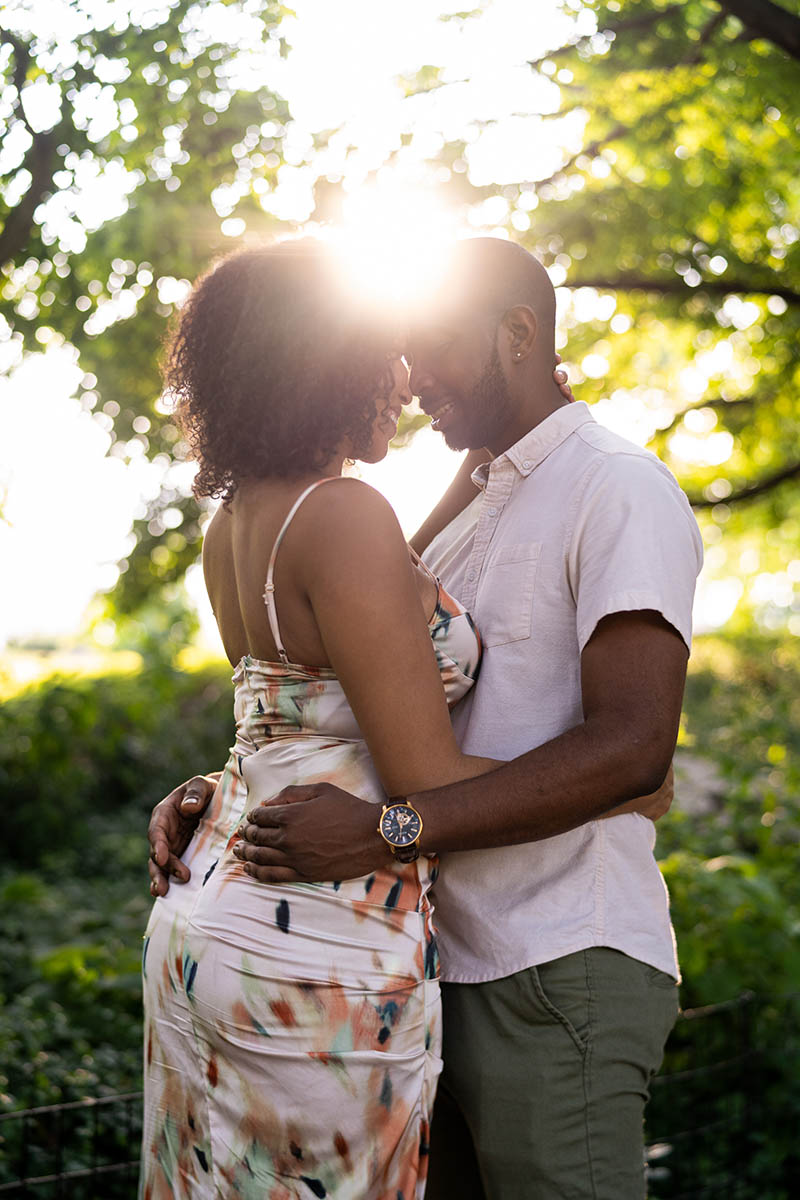 Black couple engagement