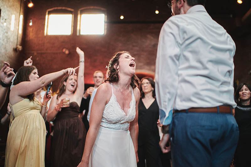 Bride singing