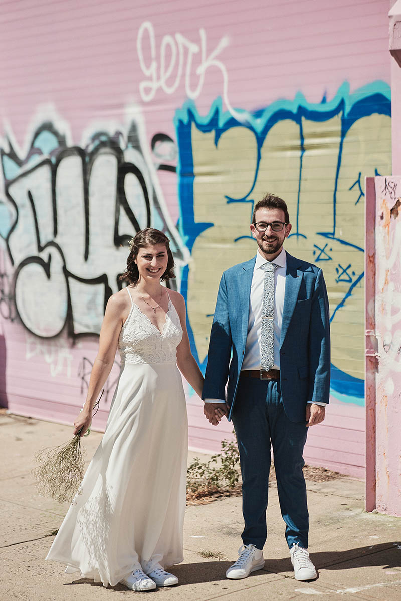 Graffiti wedding portrait
