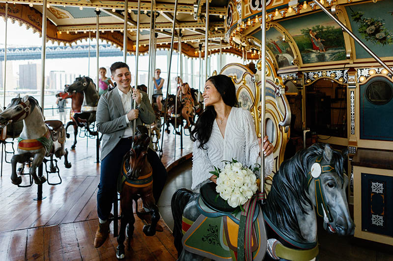 Janes carousel wedding portrait
