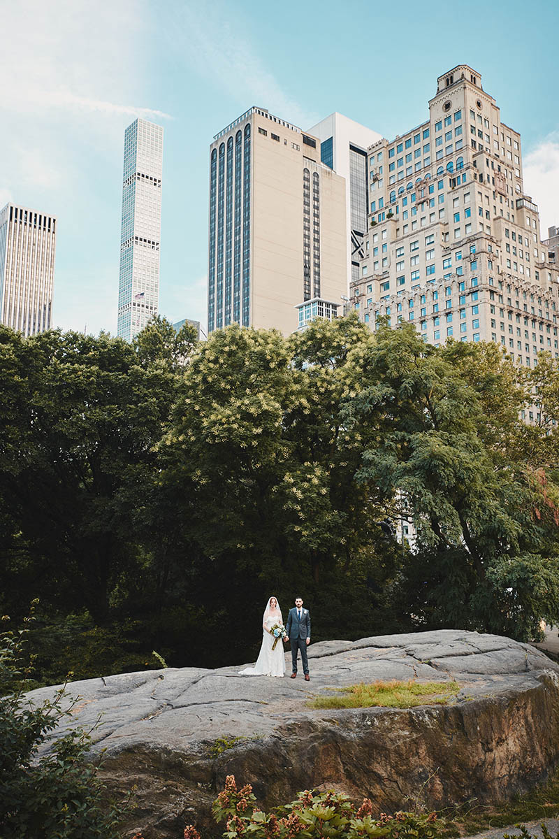 Central Park elopement portrait