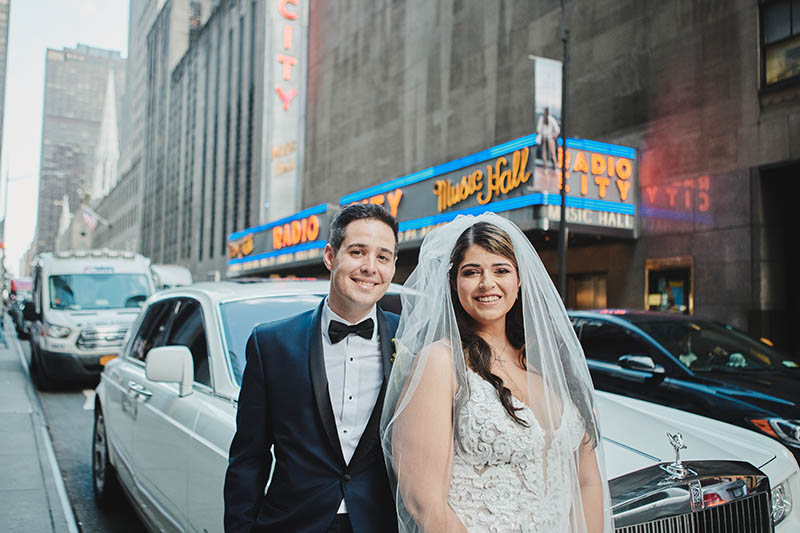 Radio City Hall wedding portrait