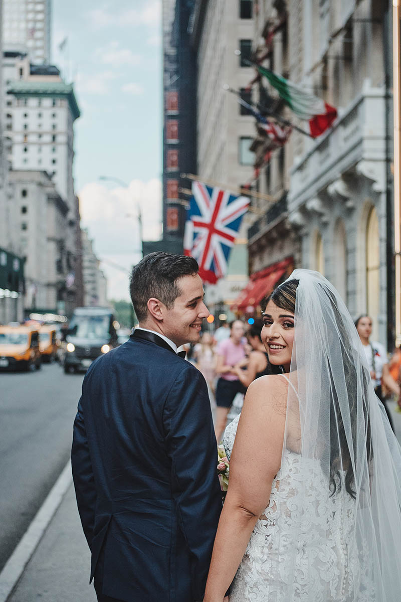 NYC street wedding photography