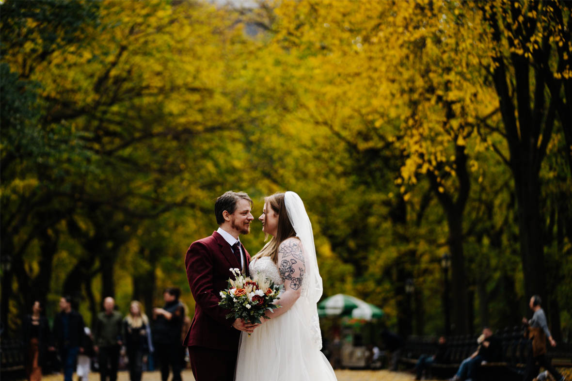 Fall Central Park wedding