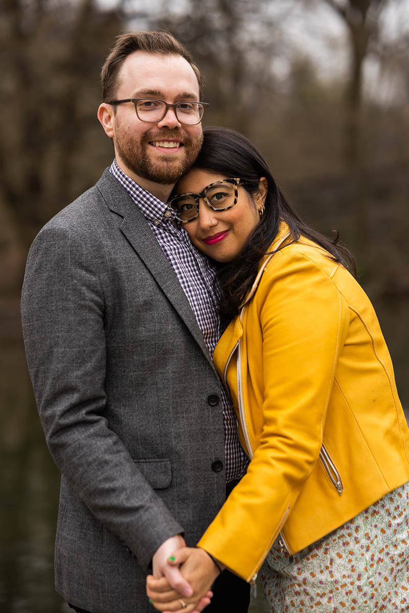 Interracial engagement photography