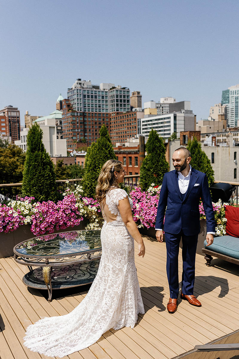 Rooftop wedding reveal