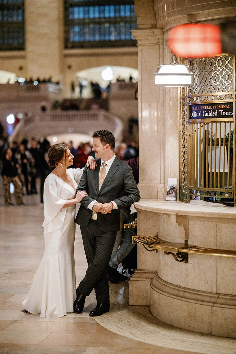 Grand Central wedding portrait
