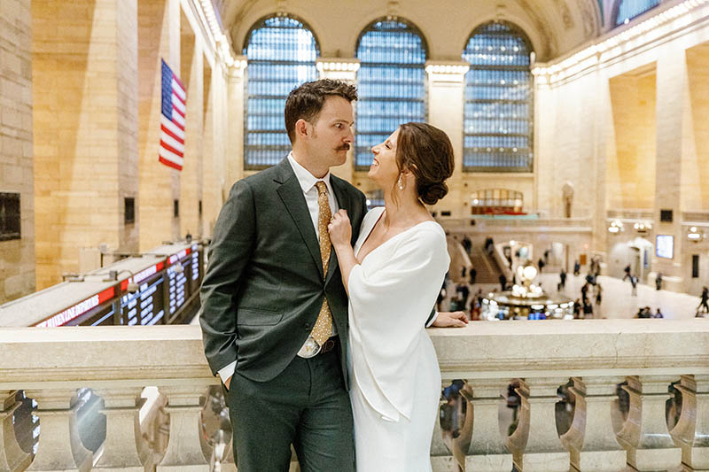 Grand Central NYC Station wedding portrait